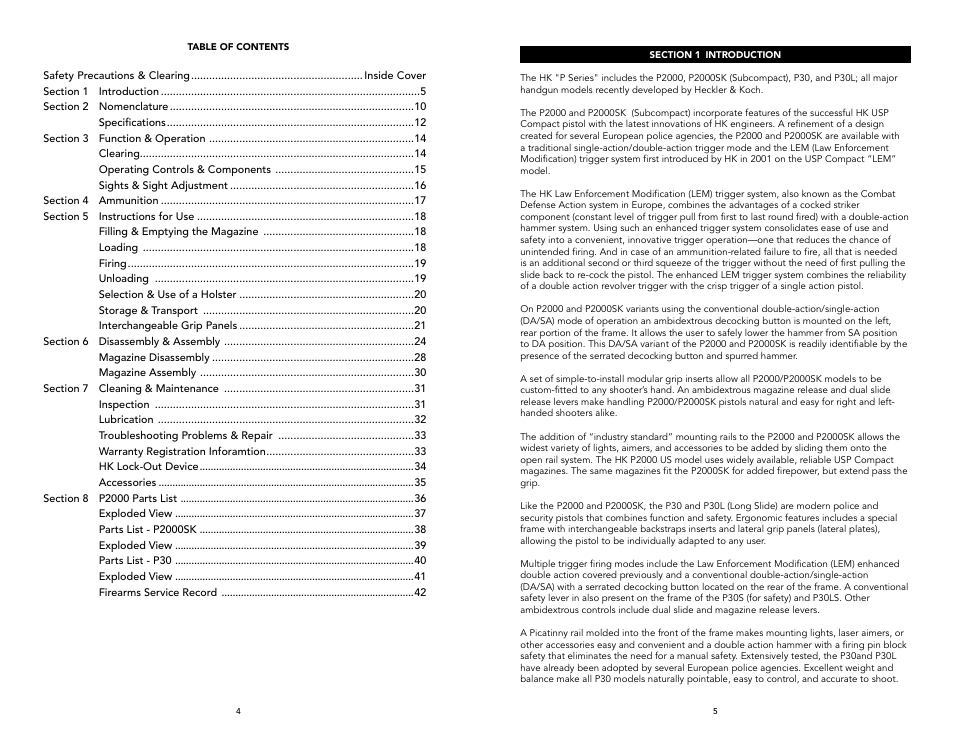 Heckler&Koch P2000 User Manual | Page 3 / 23