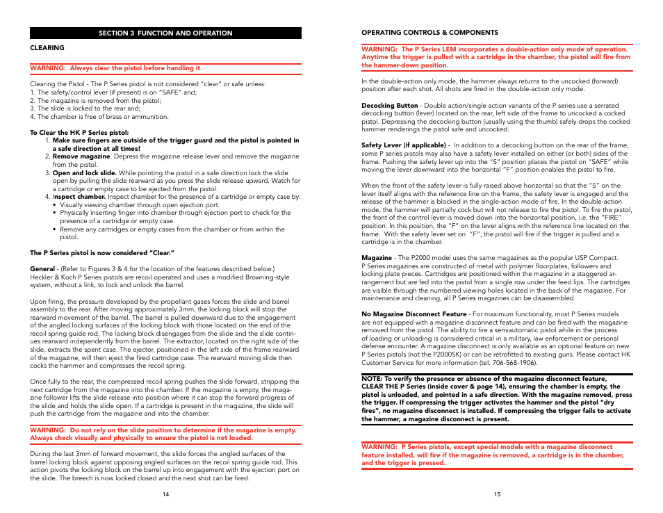 Heckler&Koch P2000 User Manual | Page 8 / 23