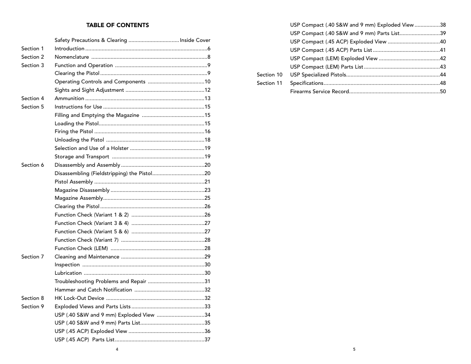 Heckler&Koch USP TACTICAL User Manual | Page 3 / 27