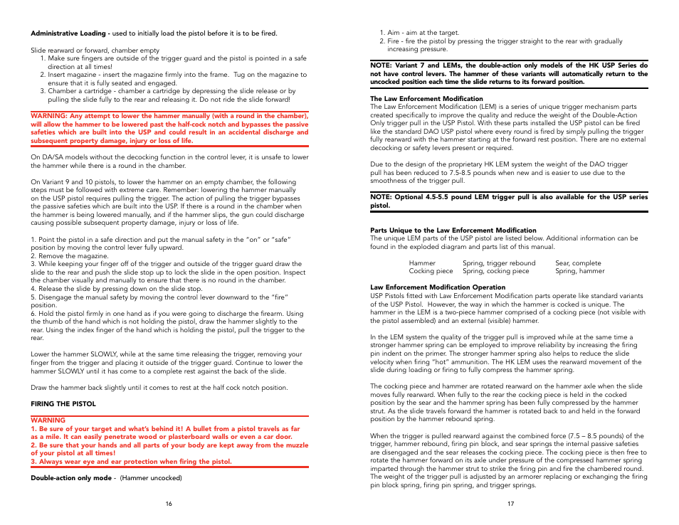 Heckler&Koch USP TACTICAL User Manual | Page 9 / 27