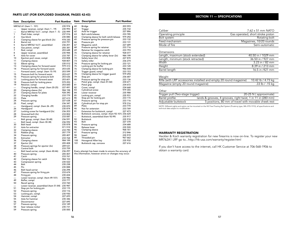 Heckler&Koch MR762A1-LRP User Manual | Page 29 / 31