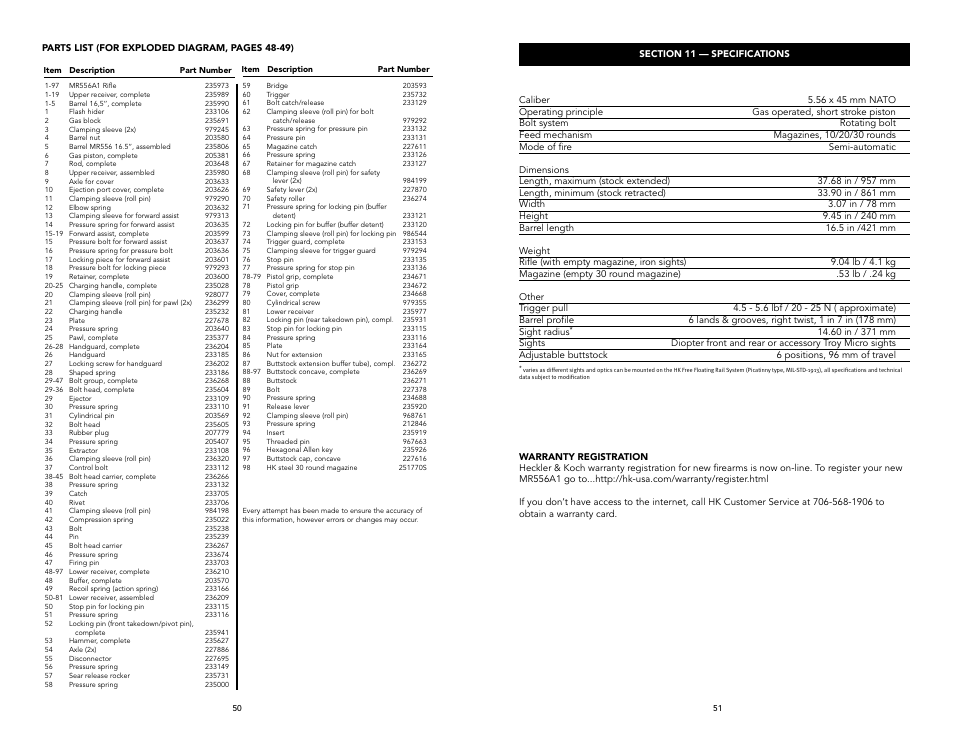 Heckler&Koch MR556A1 User Manual | Page 26 / 31