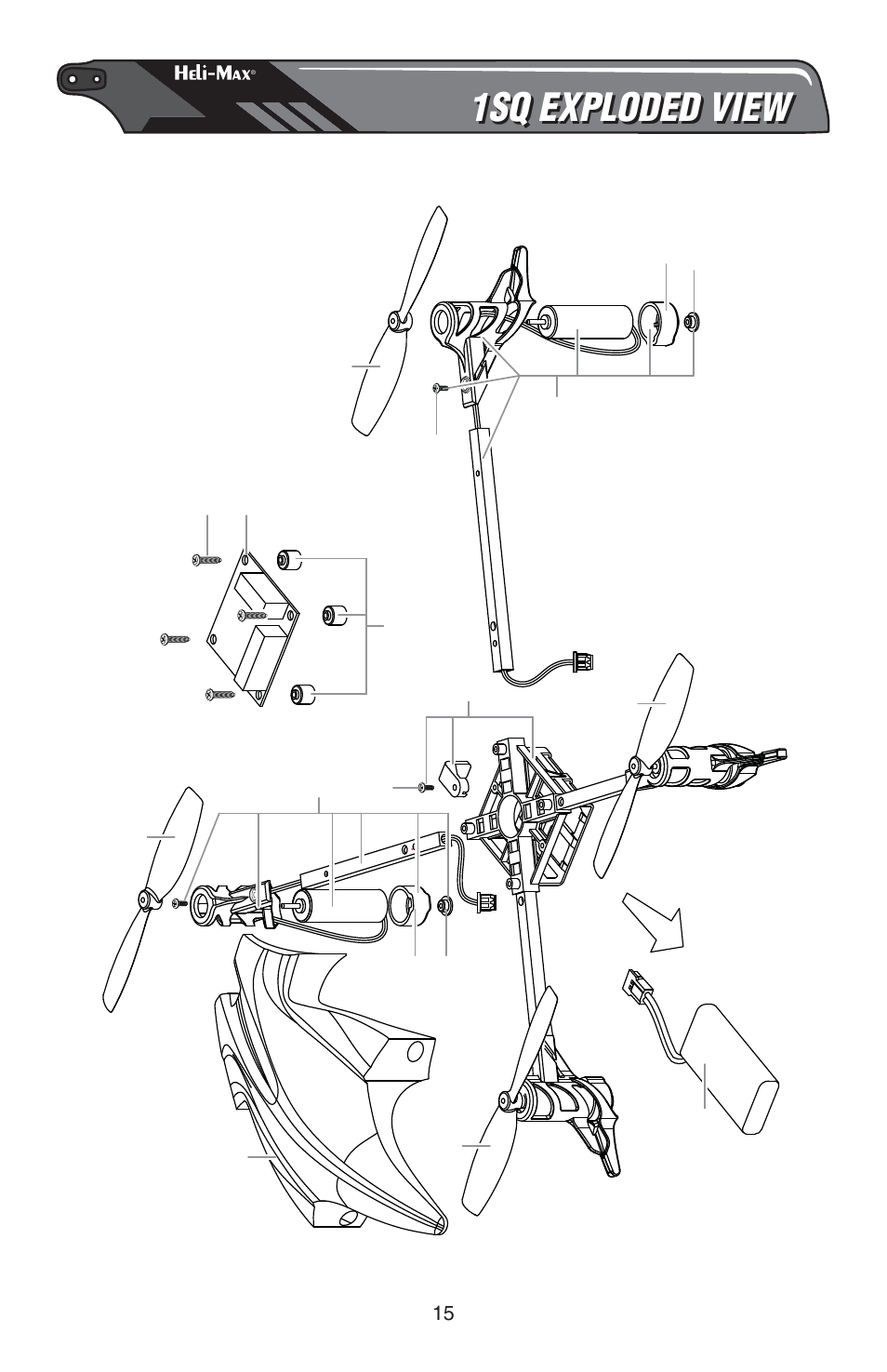 1sq exploded view | Heli-Max HMXE0835 User Manual | Page 15 / 16