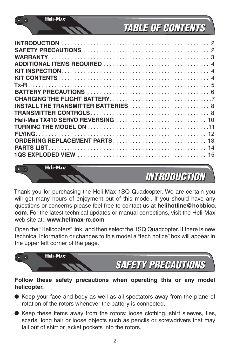 Heli-Max HMXE0835 User Manual | Page 2 / 16