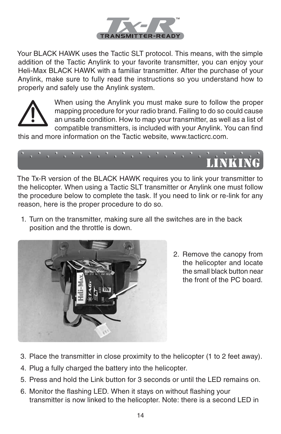 Linking | Heli-Max HMXE0839 User Manual | Page 14 / 20