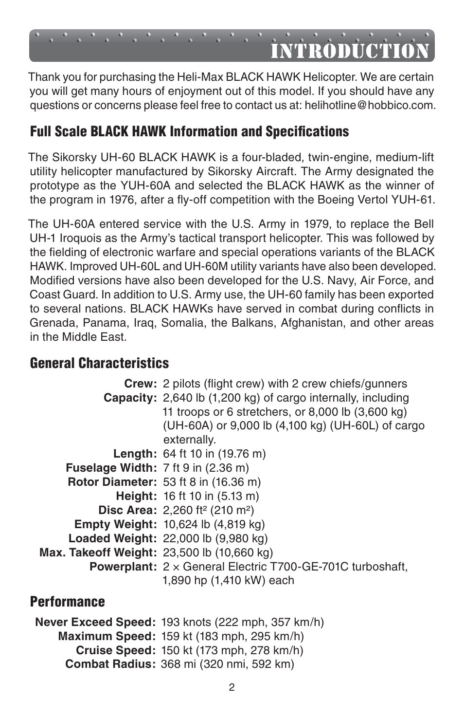 Introduction | Heli-Max HMXE0839 User Manual | Page 2 / 20