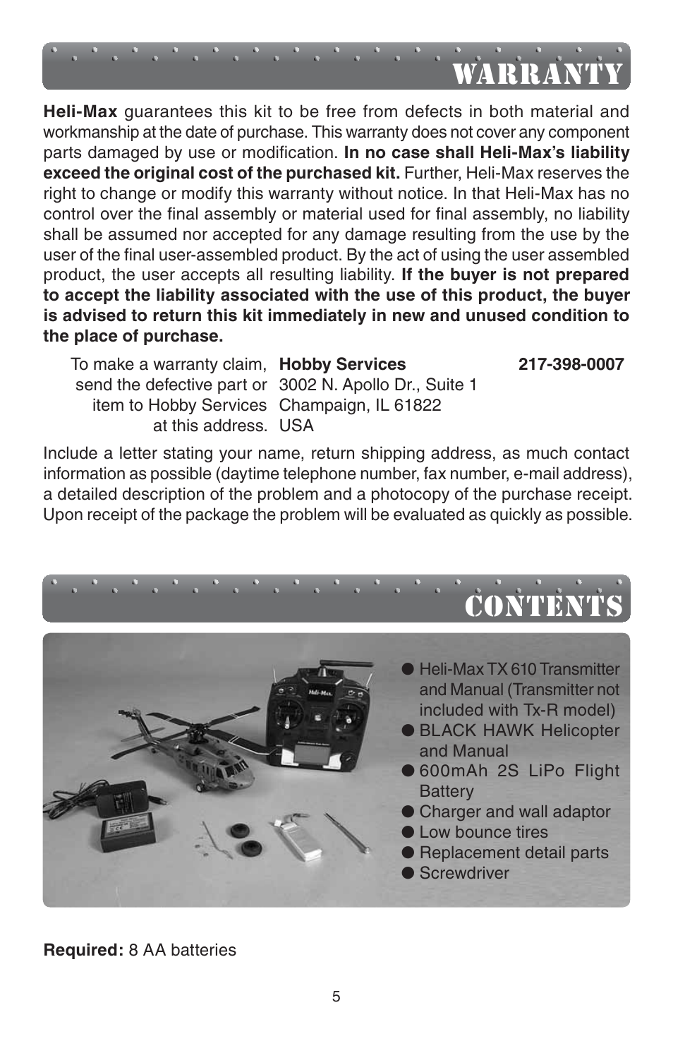 Heli-Max HMXE0839 User Manual | Page 5 / 20