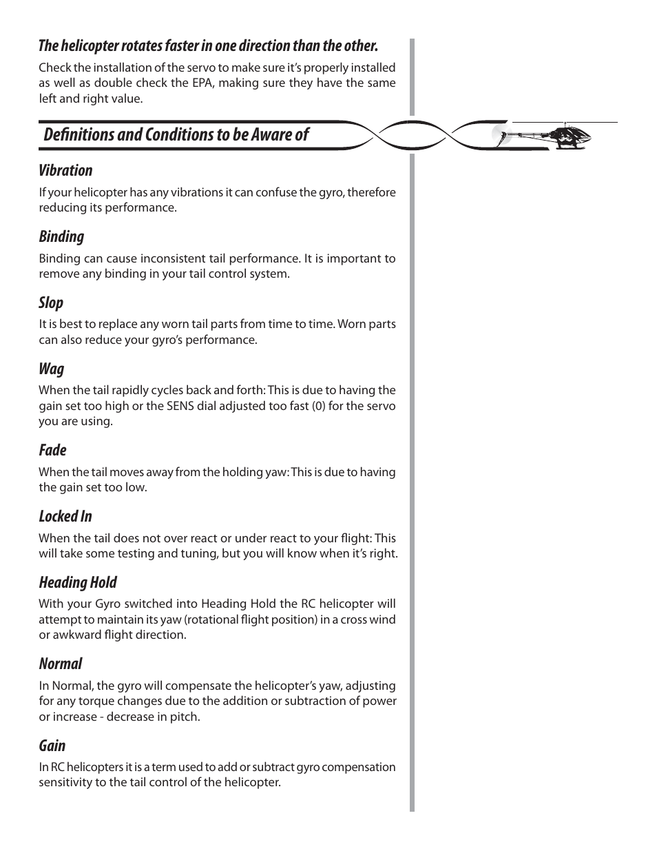 Defi nitions and conditions to be aware of | Heli-Max HMXM1015 User Manual | Page 13 / 15