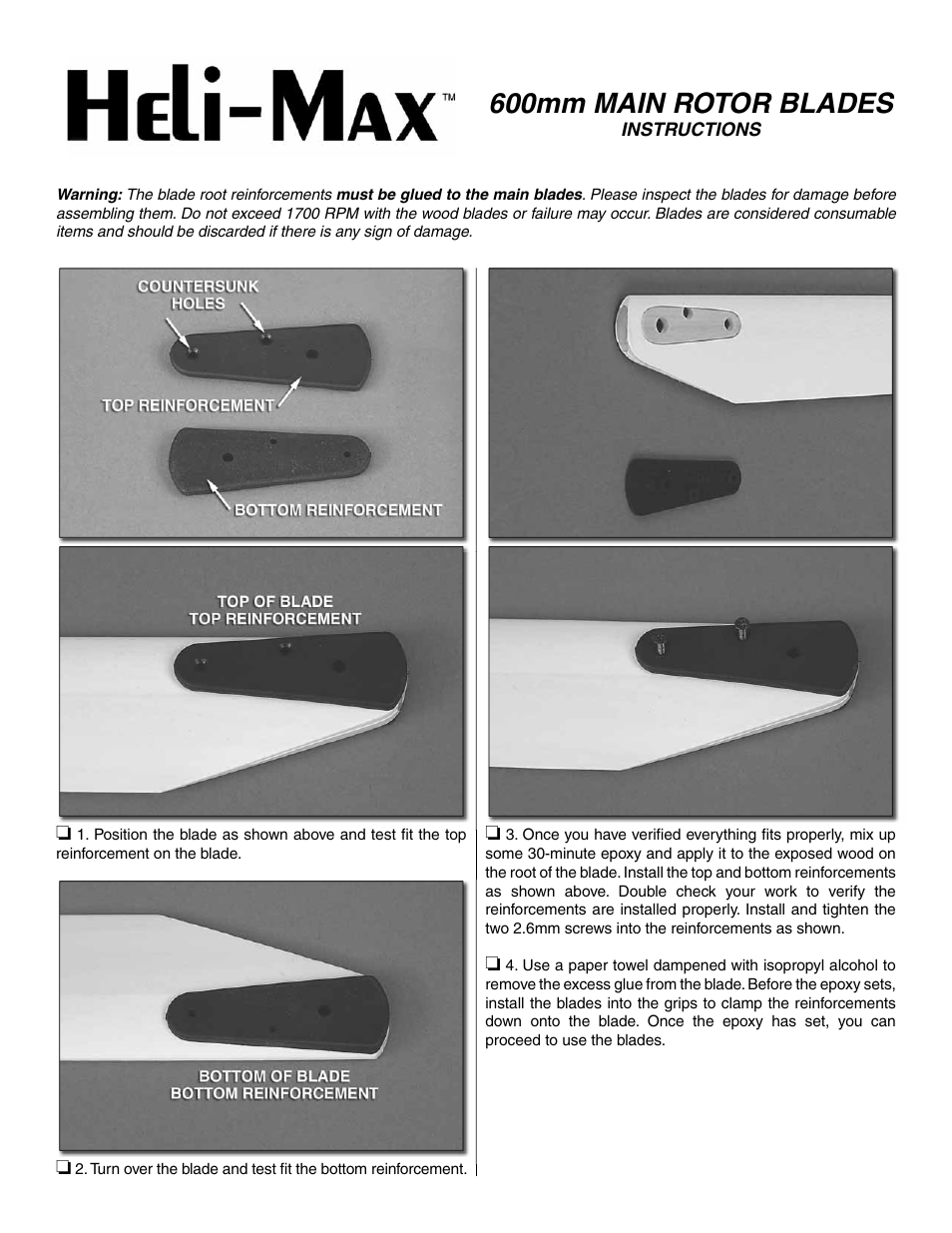 Heli-Max HMXE1008 User Manual | 2 pages