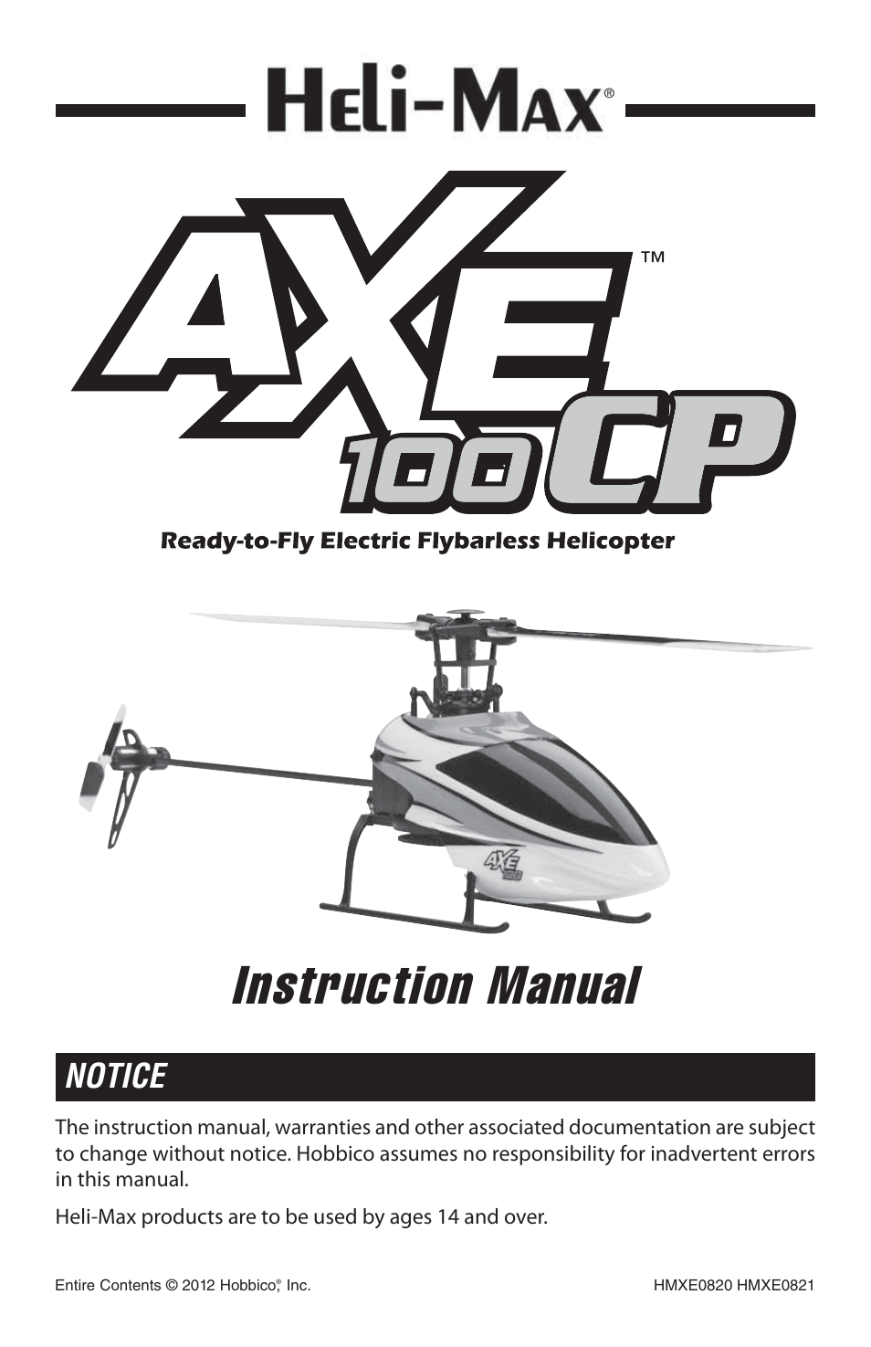 Heli-Max HMXE0821 User Manual | 24 pages