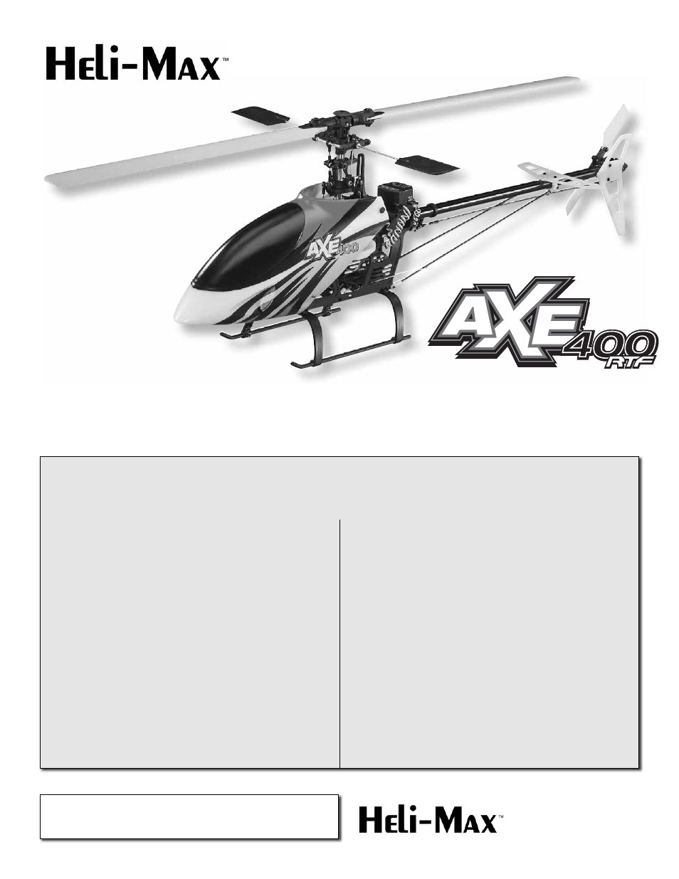 Heli-Max HMXE0800 User Manual | 20 pages