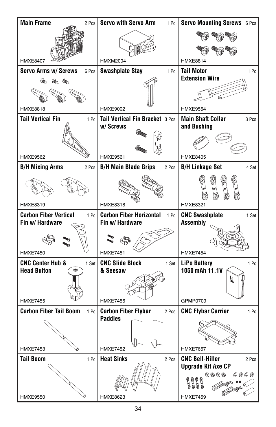 Heli-Max HMXE0810 User Manual | Page 34 / 36