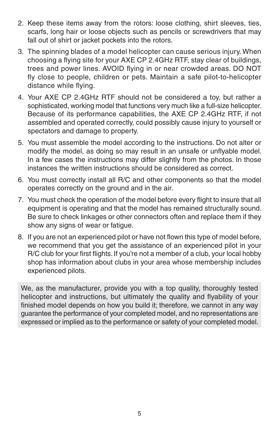 Heli-Max HMXE0810 User Manual | Page 5 / 36