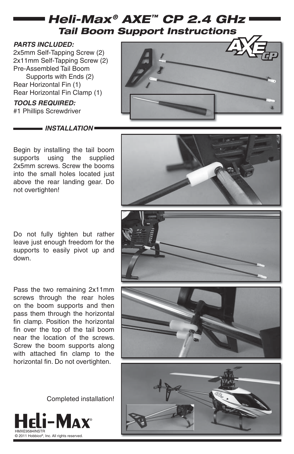 Heli-Max HMXE9584 User Manual | 1 page