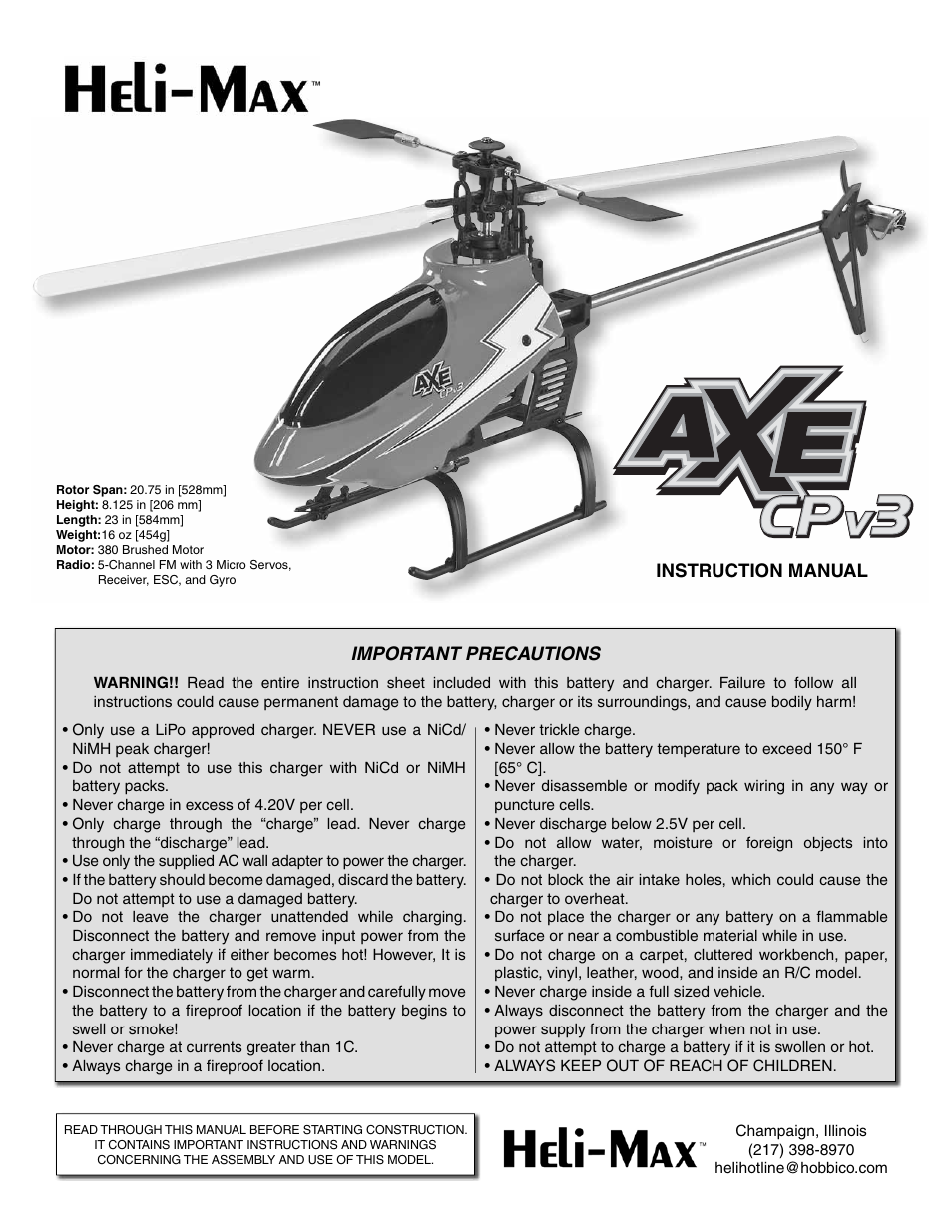 Heli-Max HMXE07 User Manual | 24 pages