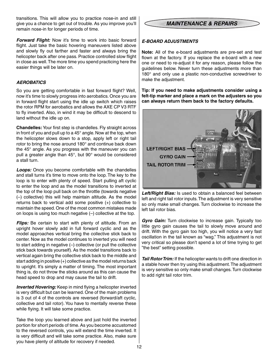 Heli-Max HMXE07 User Manual | Page 12 / 24