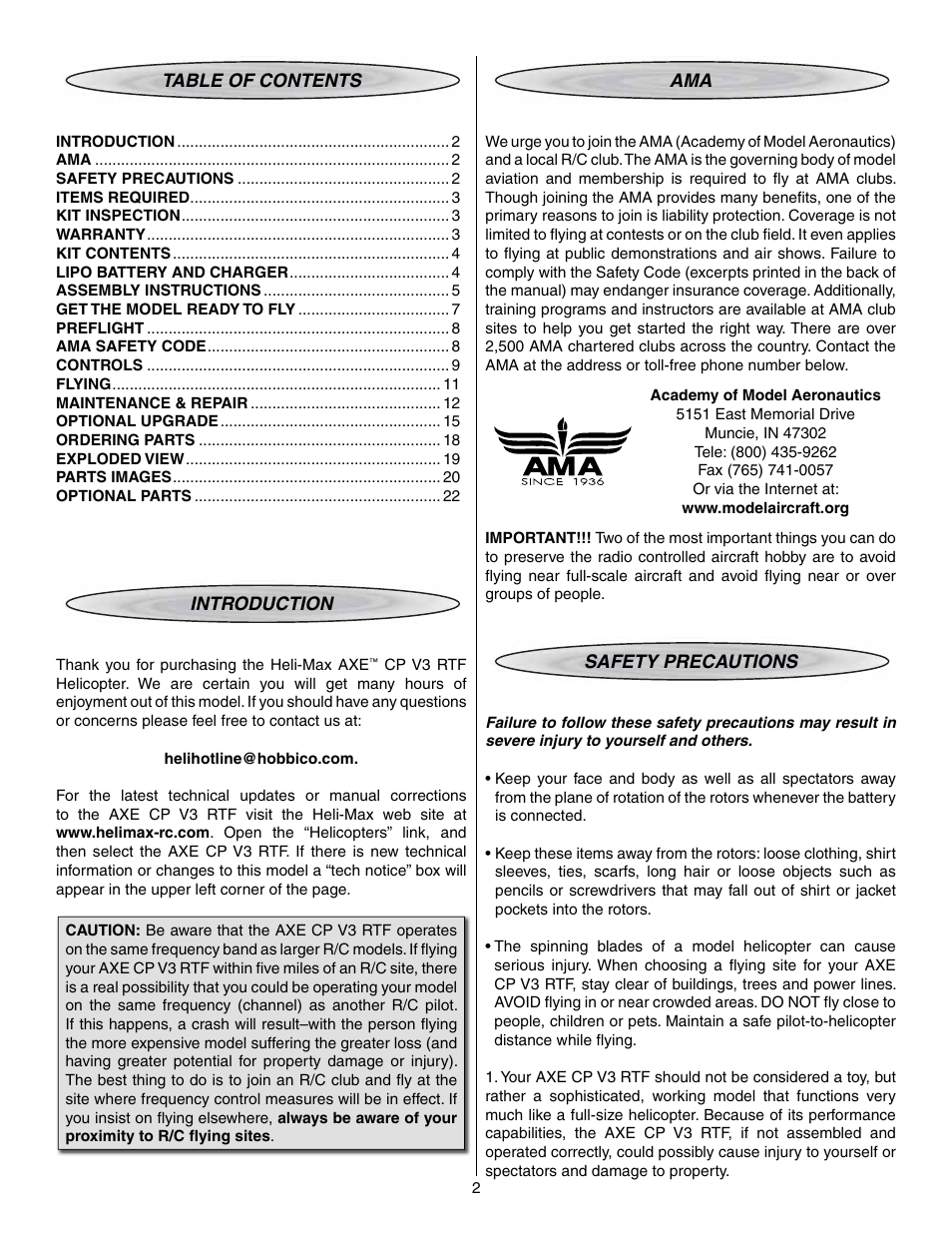 Heli-Max HMXE07 User Manual | Page 2 / 24