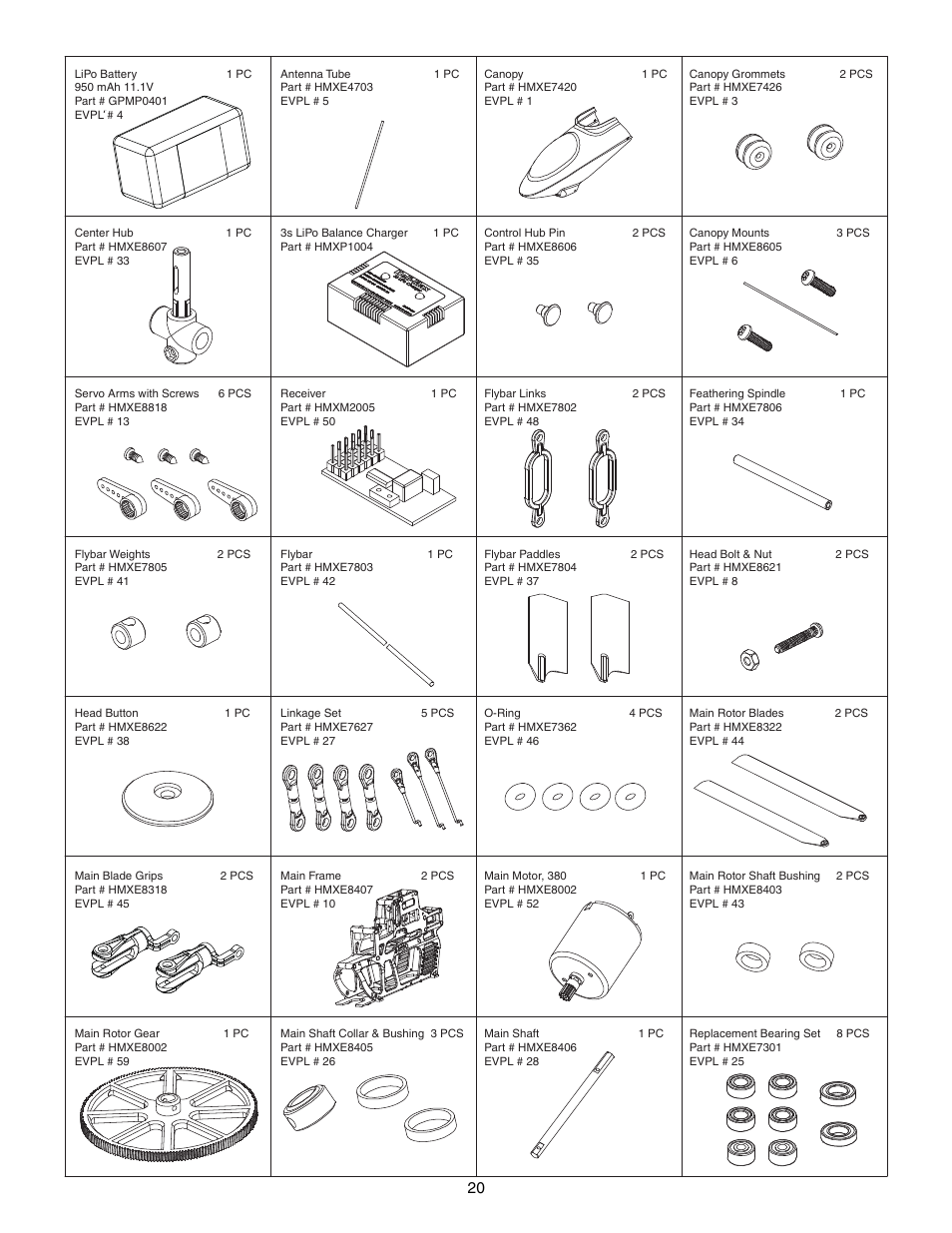 Heli-Max HMXE07 User Manual | Page 20 / 24