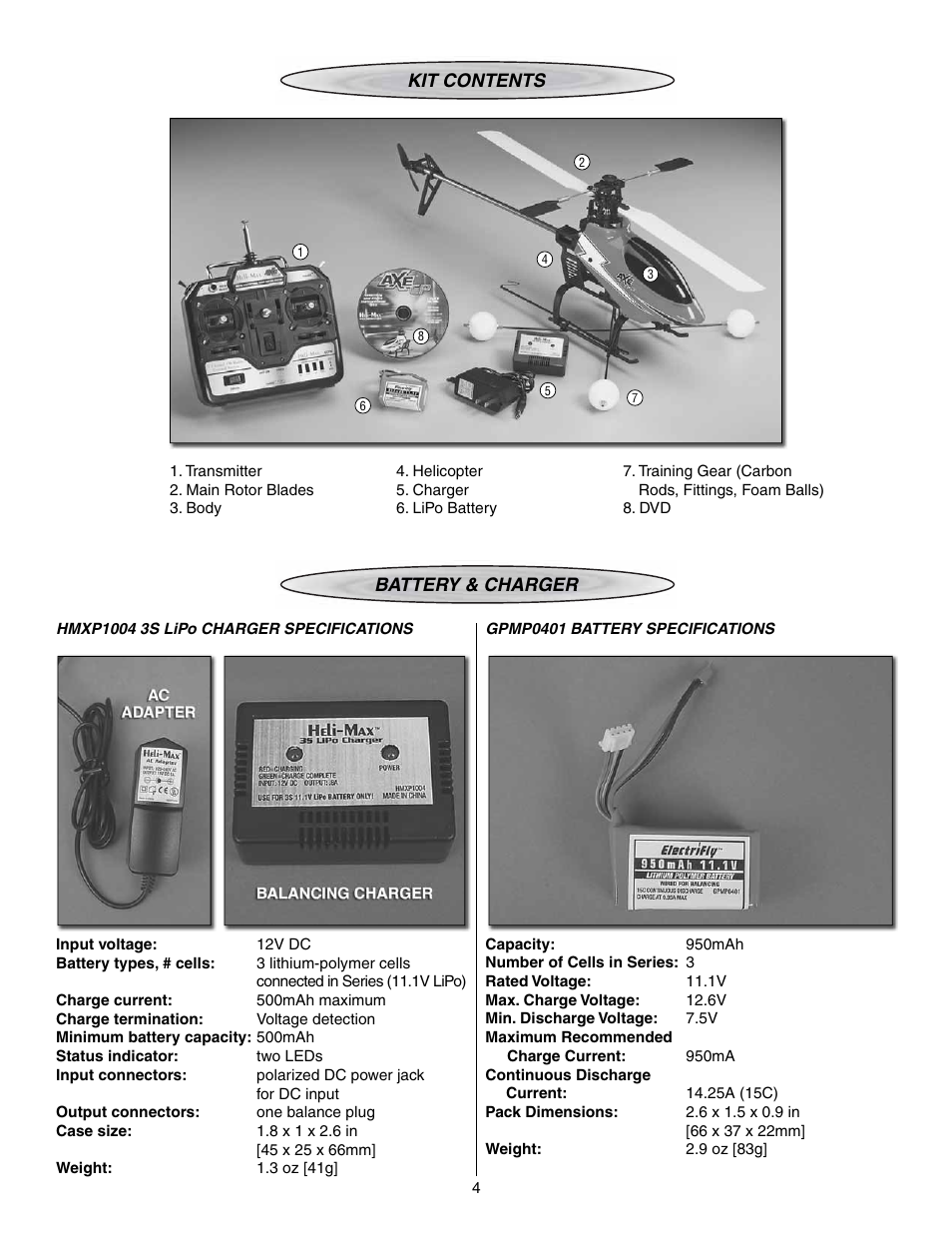 Heli-Max HMXE07 User Manual | Page 4 / 24