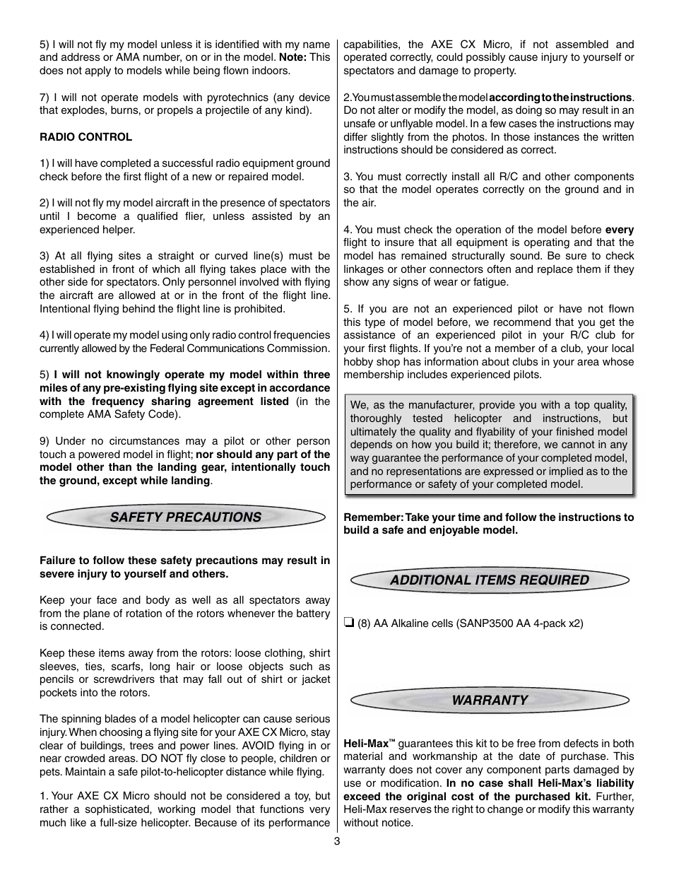 Heli-Max HMXE09 User Manual | Page 3 / 12