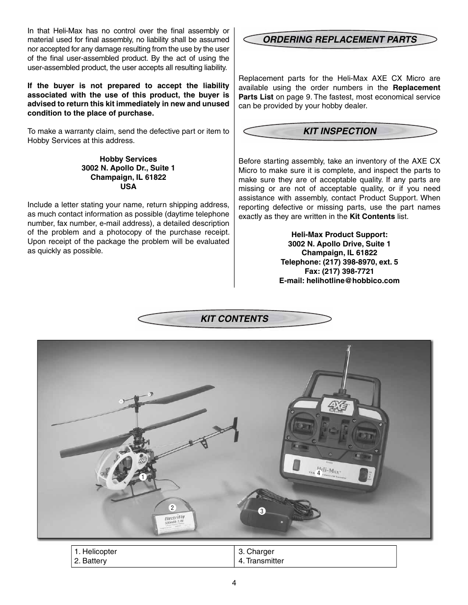 Heli-Max HMXE09 User Manual | Page 4 / 12