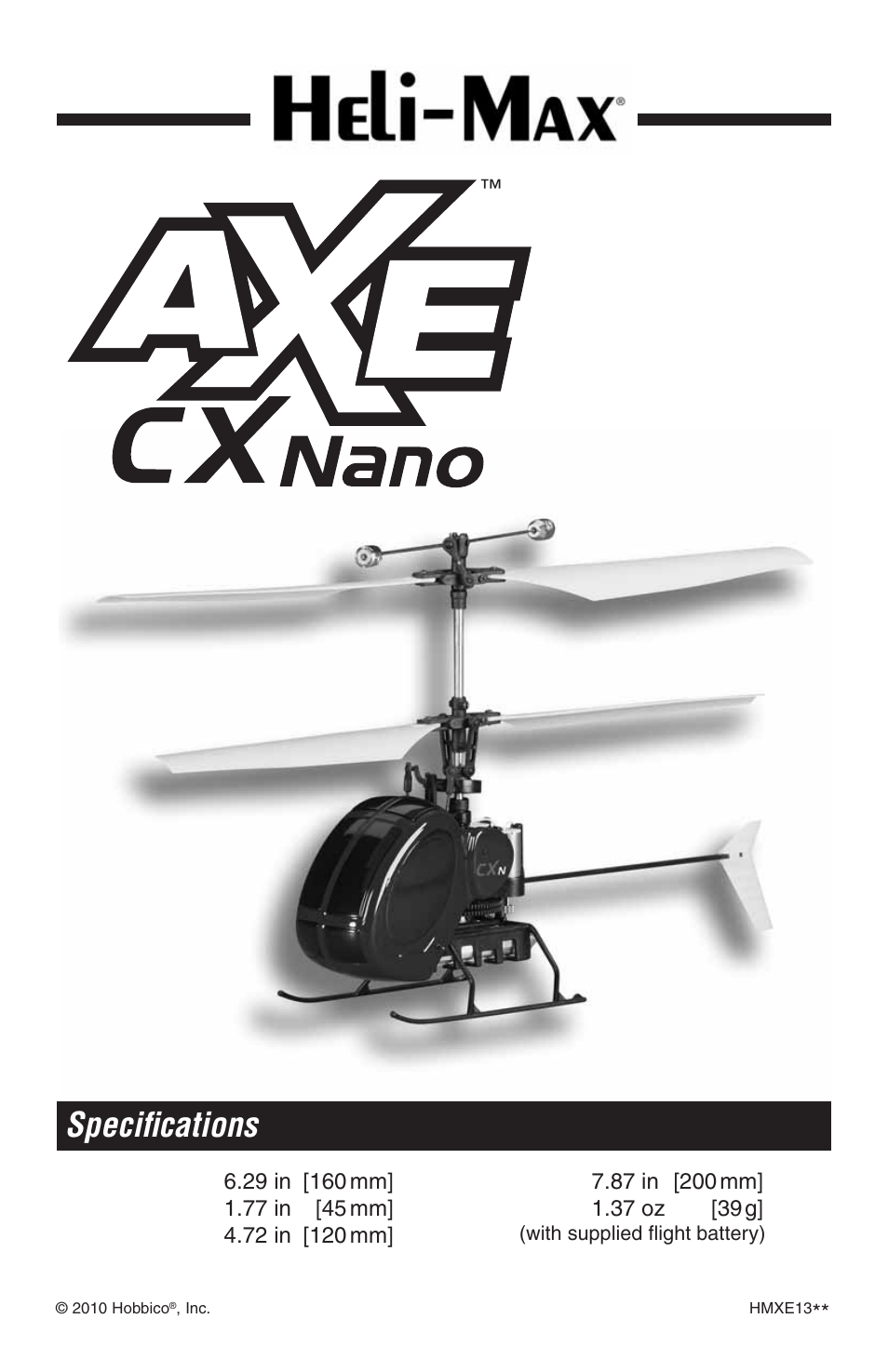 Heli-Max HMXE13 Manual User Manual | 28 pages