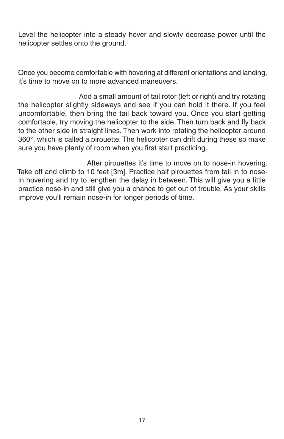 Landing, Basic maneuvers, Good luck and great flying | Heli-Max HMXE13 Manual User Manual | Page 17 / 28