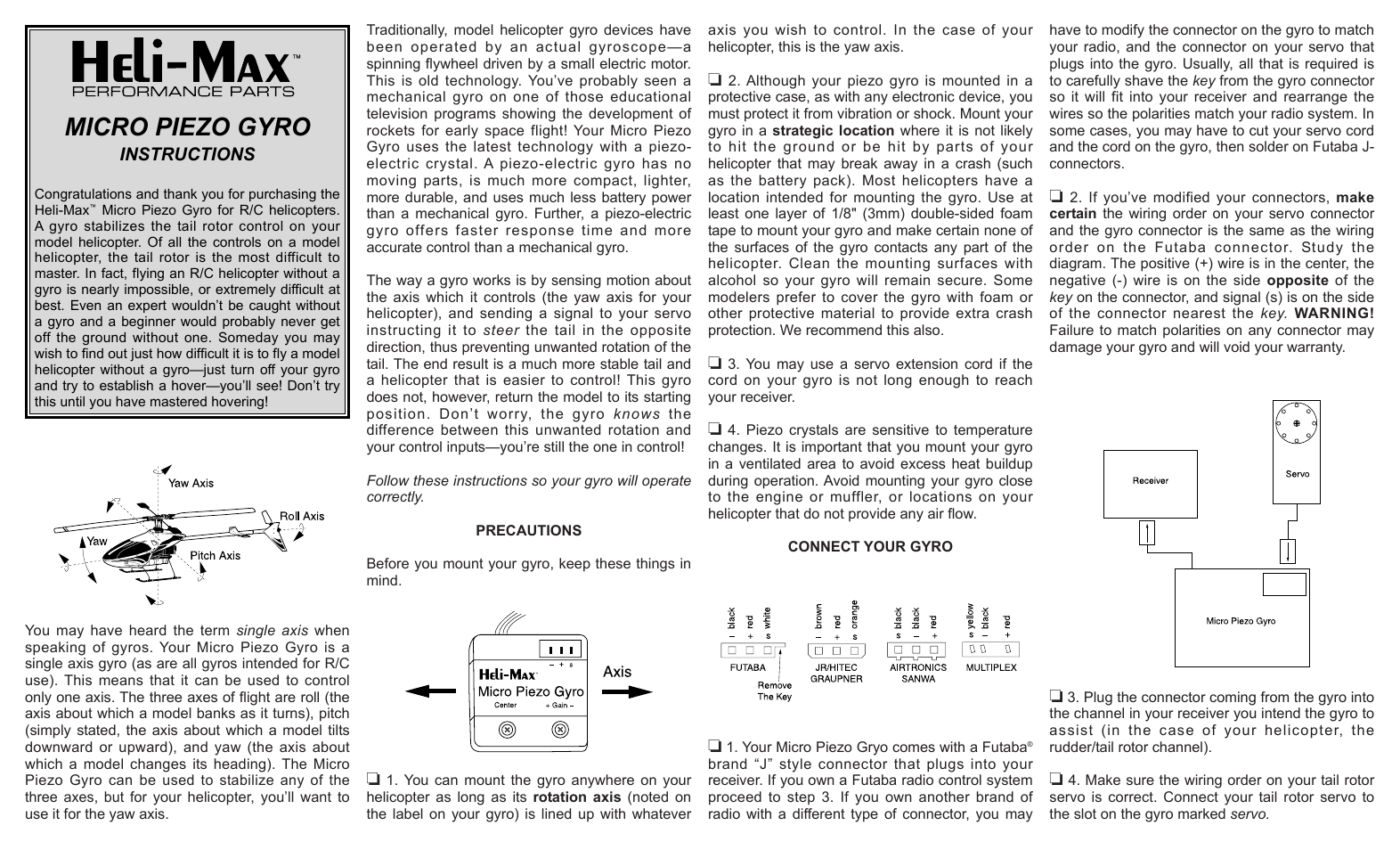 Heli-Max HMXM1010 User Manual | 2 pages