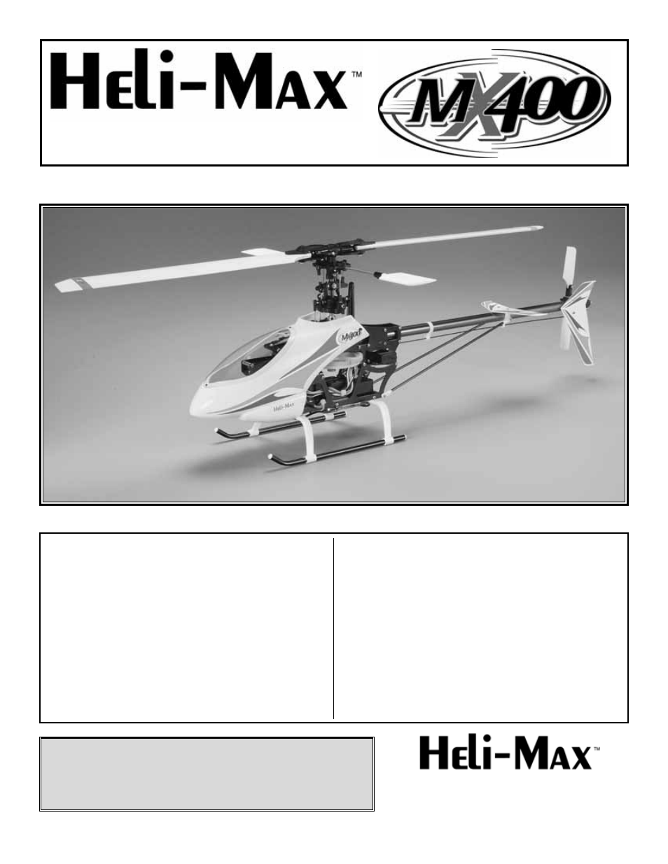 Heli-Max HMXE0200 User Manual | 20 pages