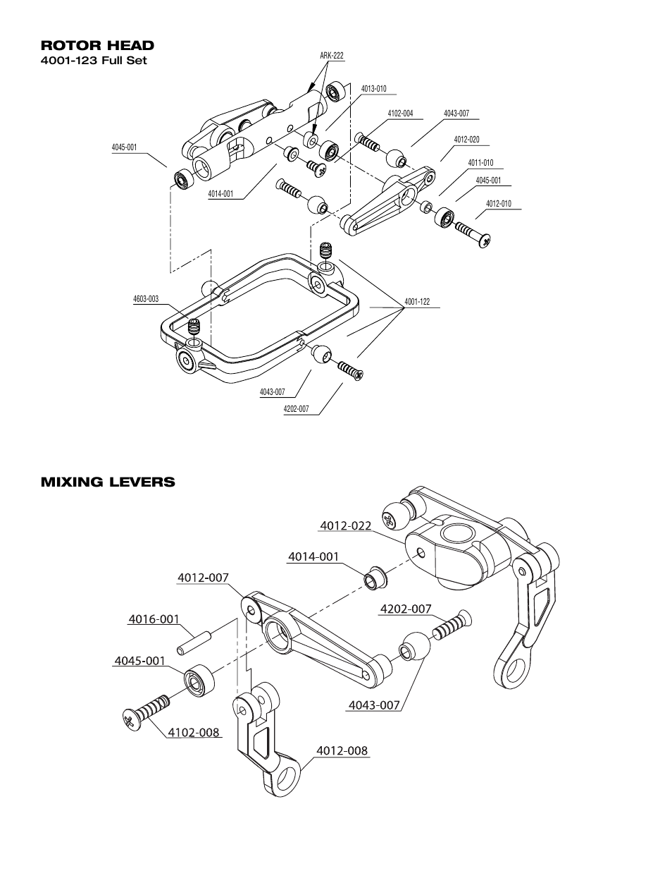 Rotor head, Mixing levers | Heli-Max HMXE0205 User Manual | Page 13 / 20