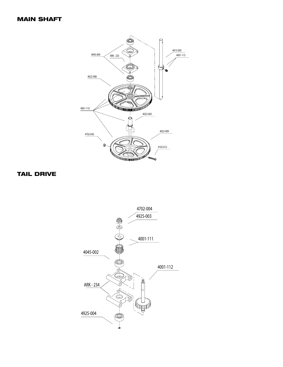 Main shaft tail drive | Heli-Max HMXE0210 User Manual | Page 16 / 20