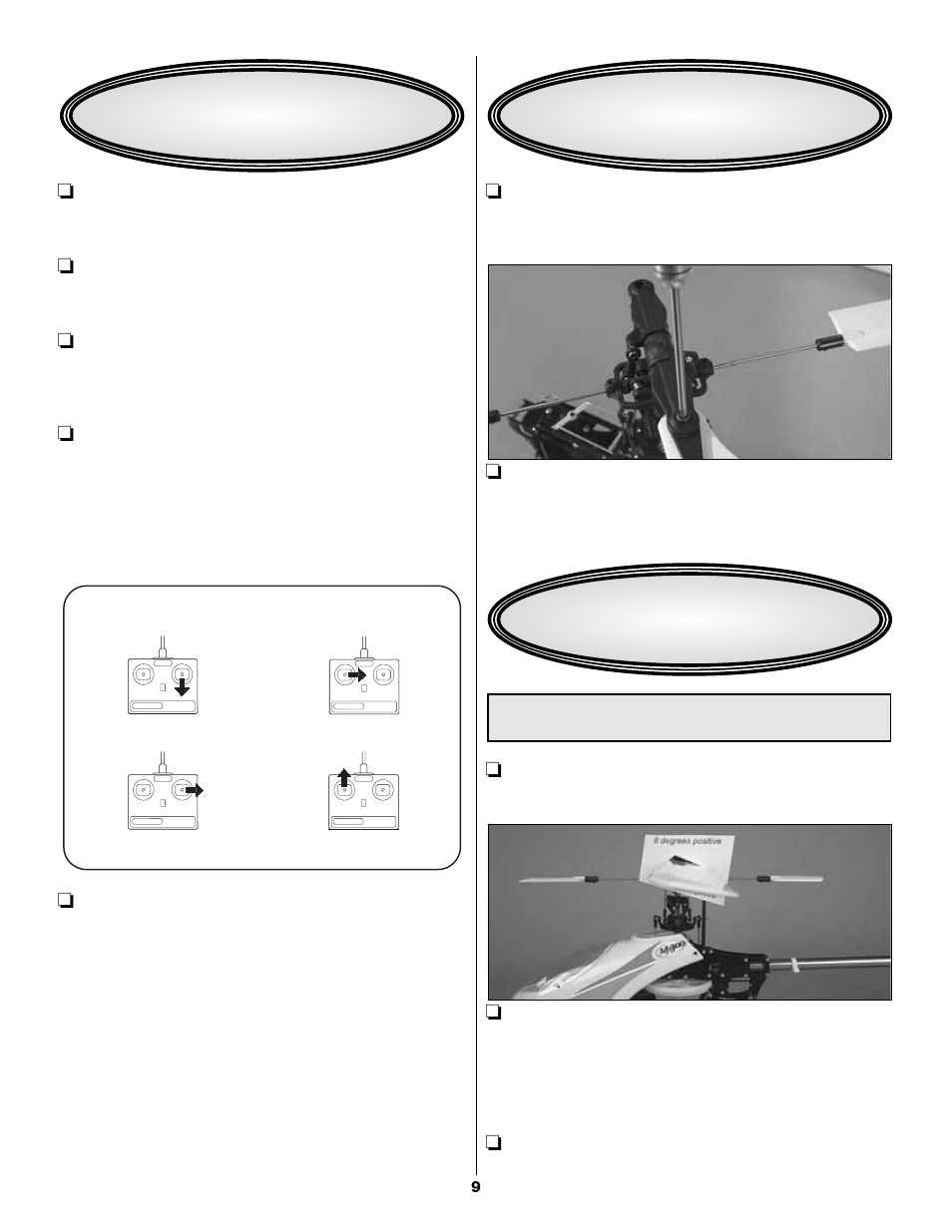 Check the control directions | Heli-Max HMXE0210 User Manual | Page 9 / 20