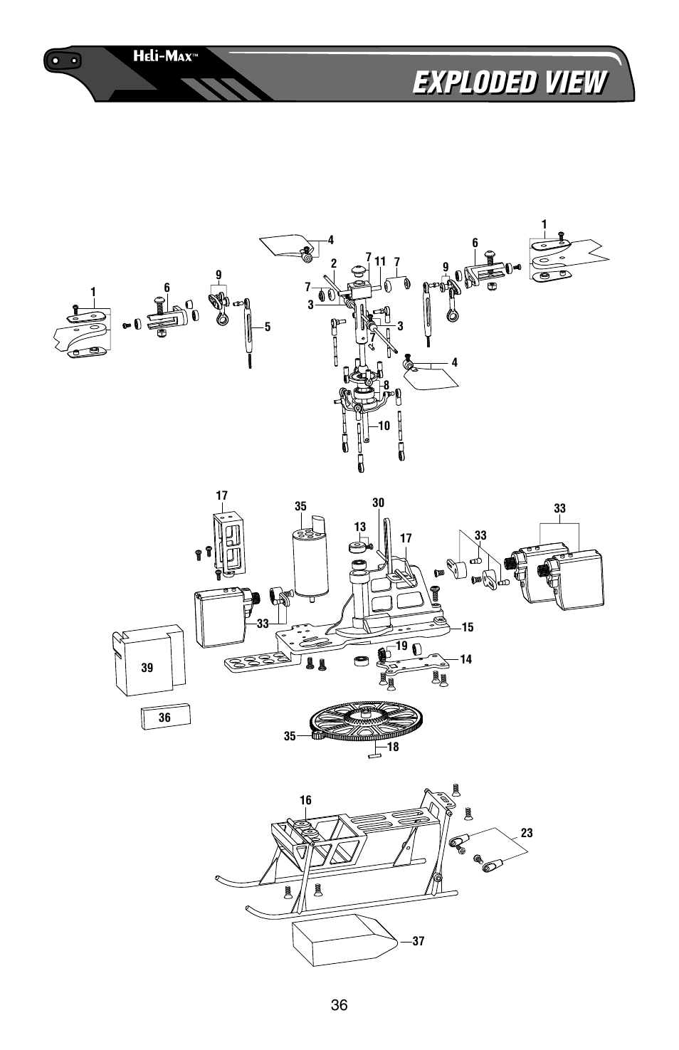 Exploded view | Heli-Max HMXE0806 User Manual | Page 36 / 40