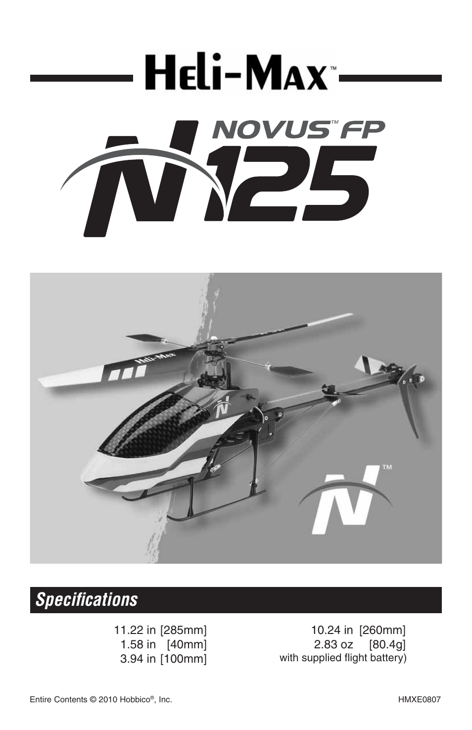 Heli-Max HMXE0807 User Manual | 32 pages