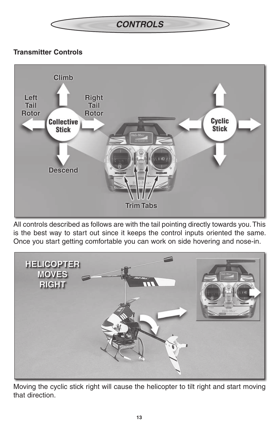 Controls | Heli-Max HMXE0802 User Manual | Page 13 / 36