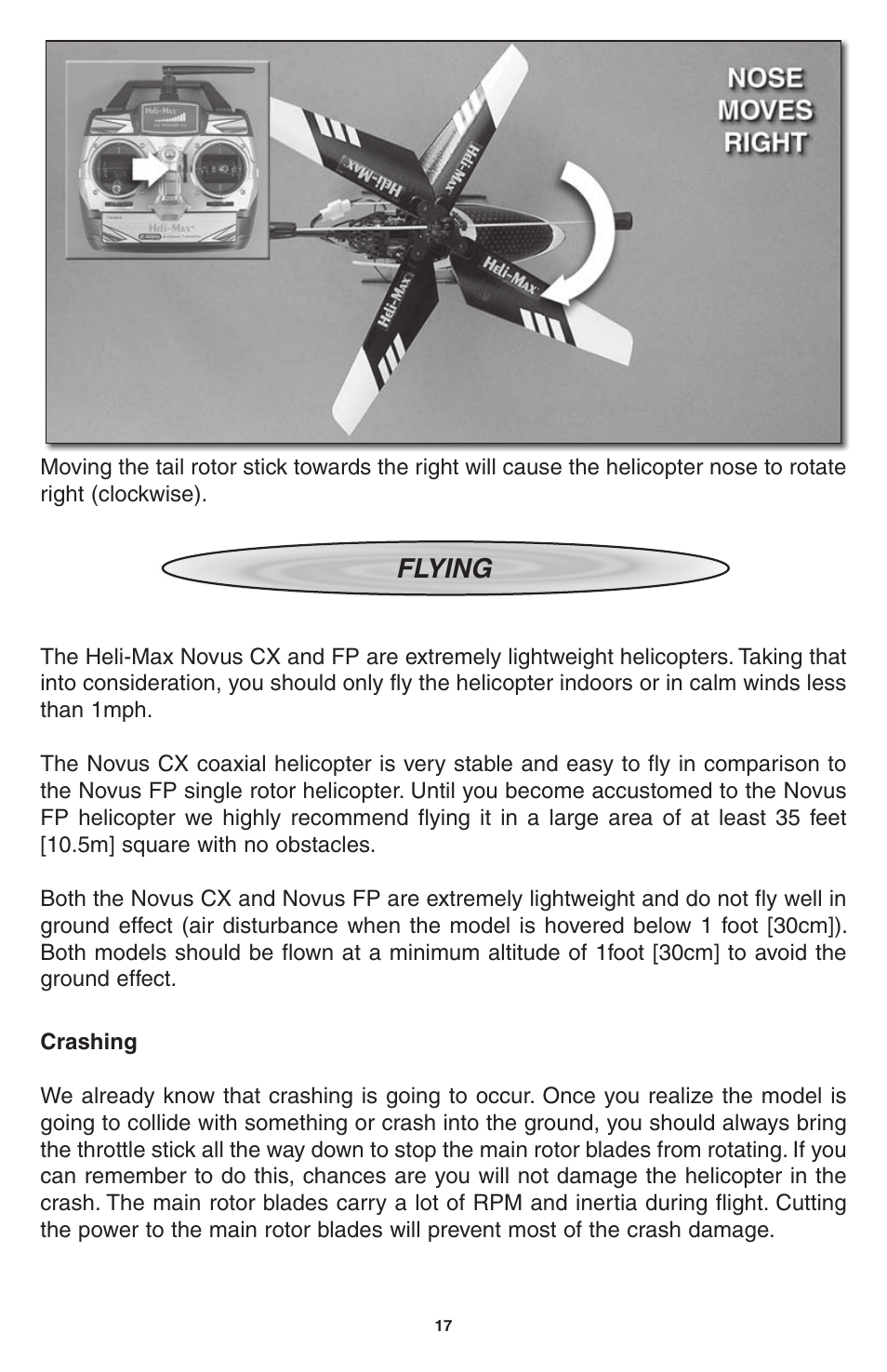 Flying | Heli-Max HMXE0802 User Manual | Page 17 / 36