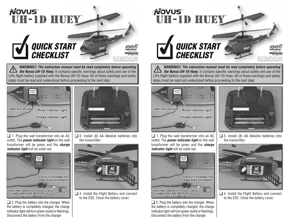 Heli-Max HMXE08 Quick Start User Manual | 2 pages