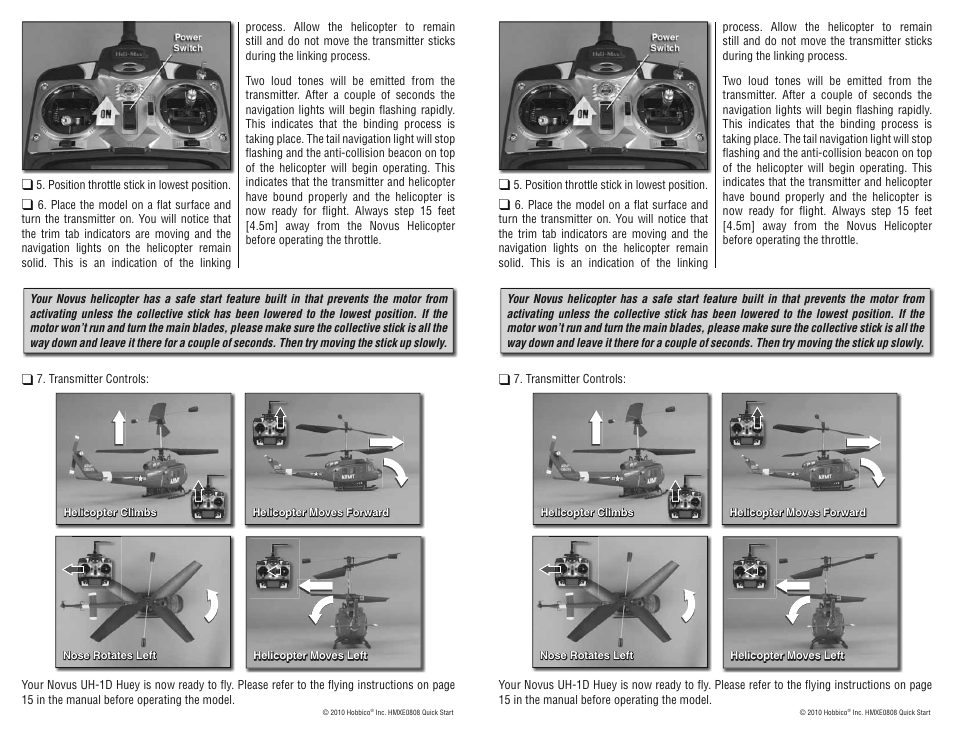 Heli-Max HMXE08 Quick Start User Manual | Page 2 / 2