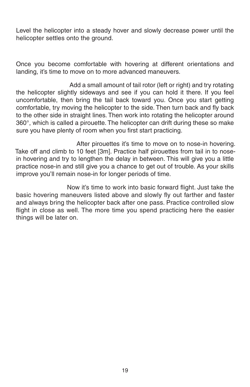 Landing, Basic maneuvers, Good luck and great flying | Heli-Max HMXE0809 User Manual | Page 19 / 24