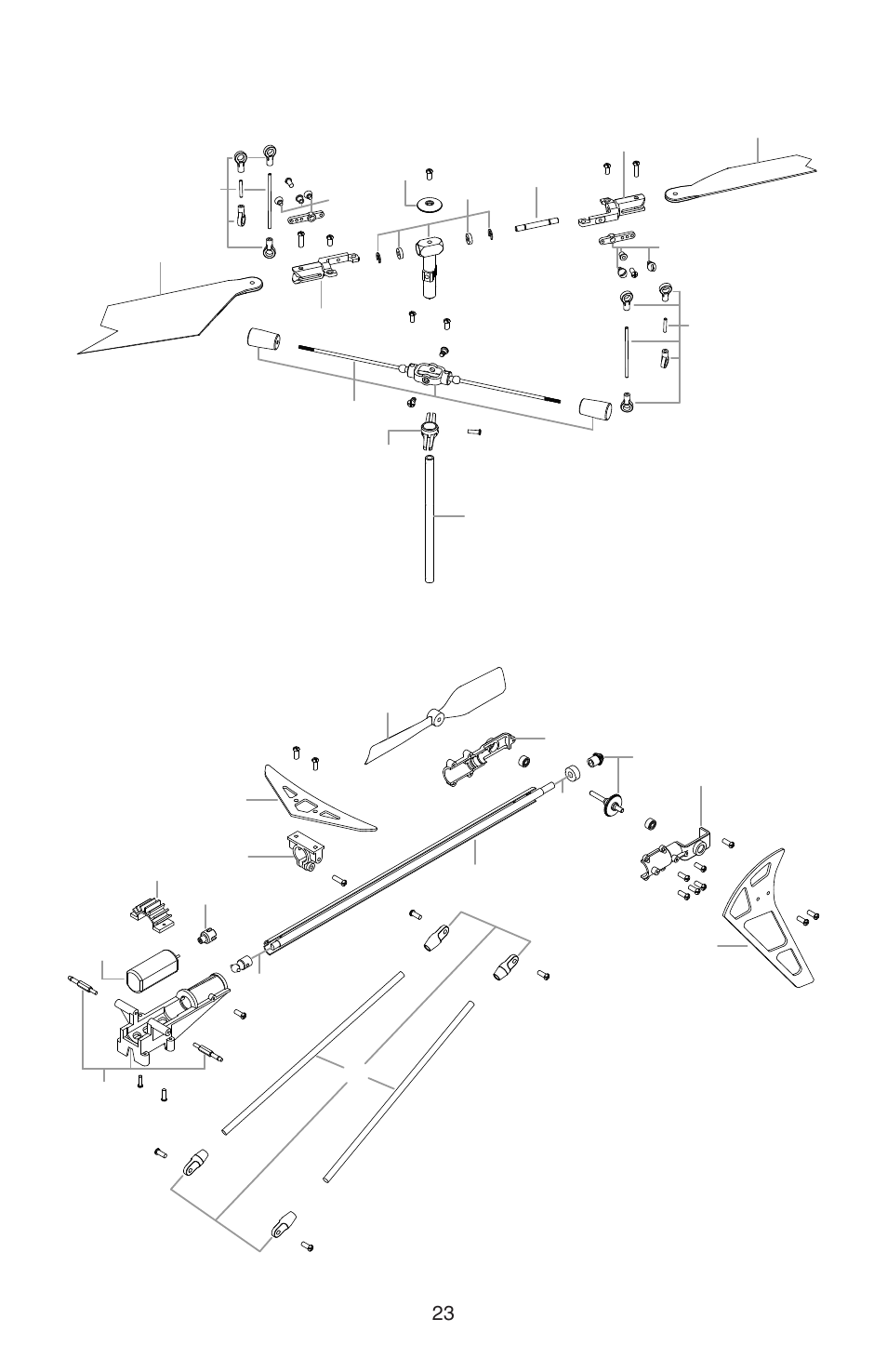 4 - complete screw set, 13 - complete bearing set | Heli-Max HMXE0809 User Manual | Page 23 / 24