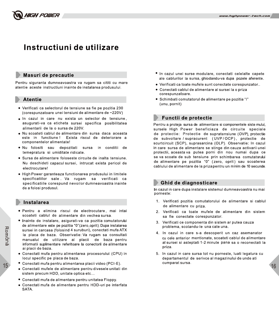 High Power Astro Series User Manual | Page 11 / 14