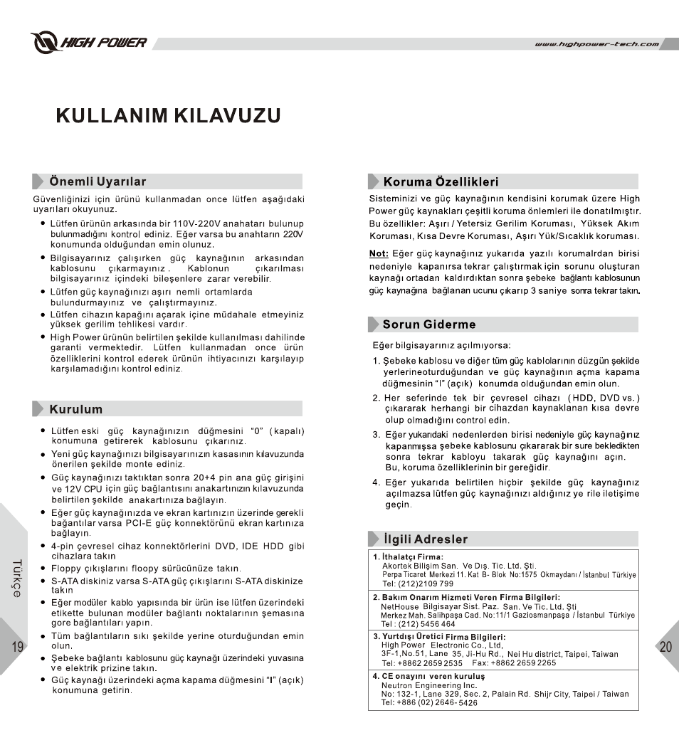 High Power Astro Series User Manual | Page 13 / 14