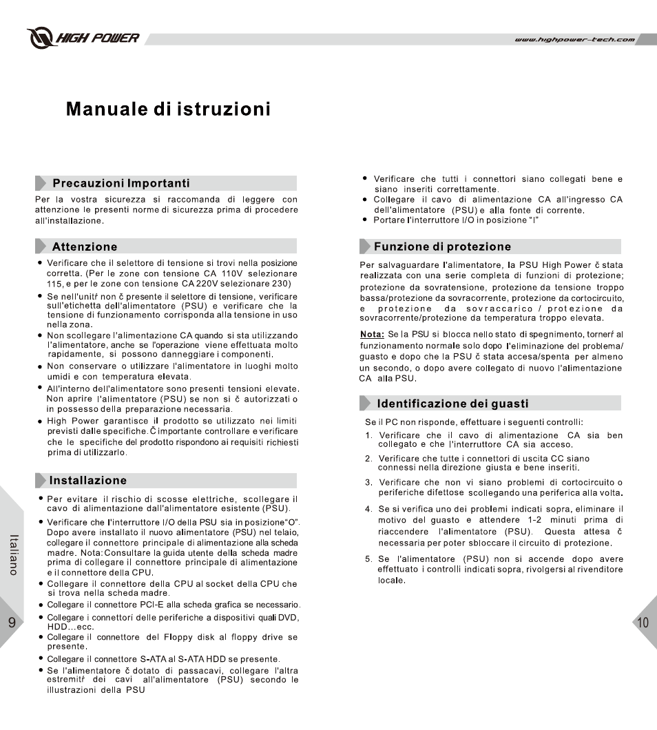 High Power Astro Series User Manual | Page 8 / 14