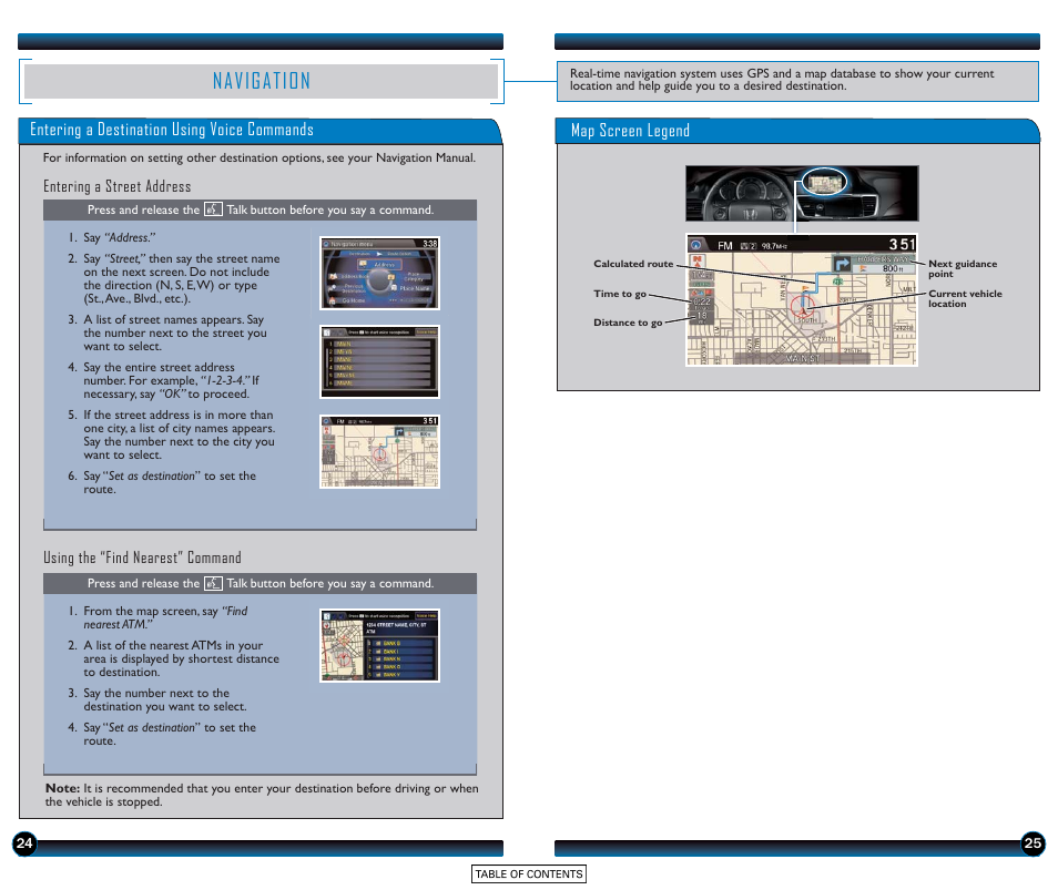 Navigation | HONDA 2015 Accord Sedan (EX-L with Navigation) - Technology Reference Guide User Manual | Page 14 / 22