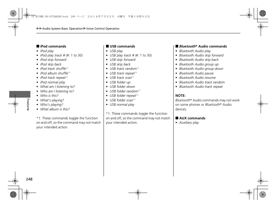 HONDA 2015 Accord Sedan - Owner's Manual User Manual | Page 249 / 593