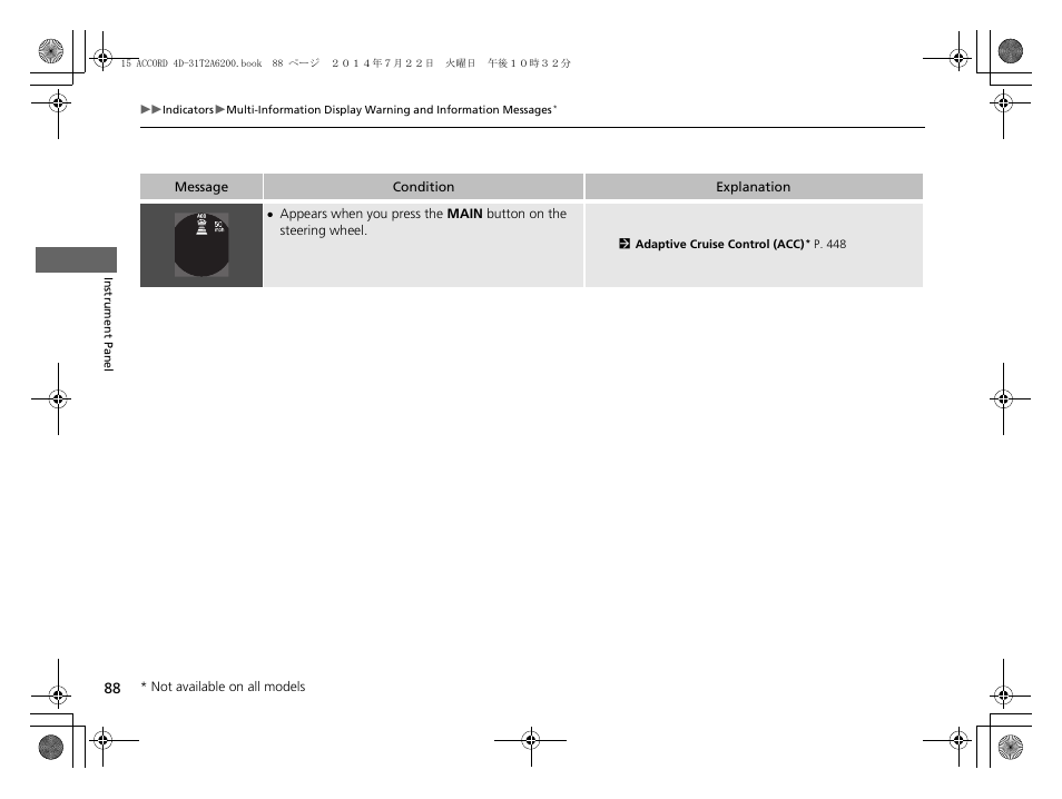 HONDA 2015 Accord Sedan - Owner's Manual User Manual | Page 89 / 593