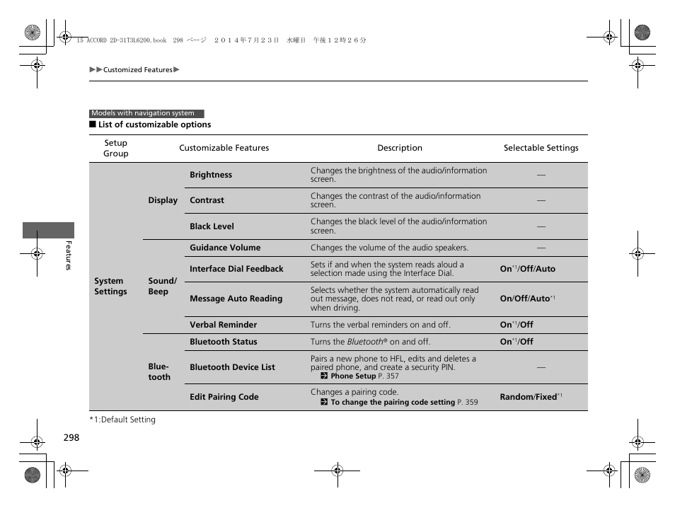 HONDA 2015 Accord Coupe - Owner's Manual User Manual | Page 299 / 557