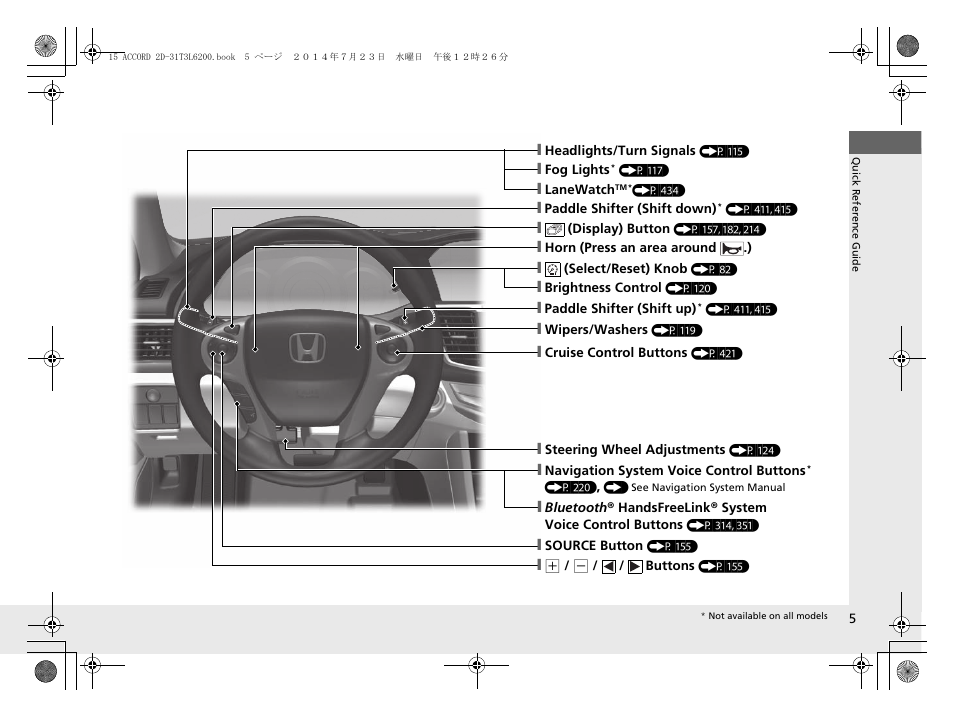 HONDA 2015 Accord Coupe - Owner's Manual User Manual | Page 6 / 557