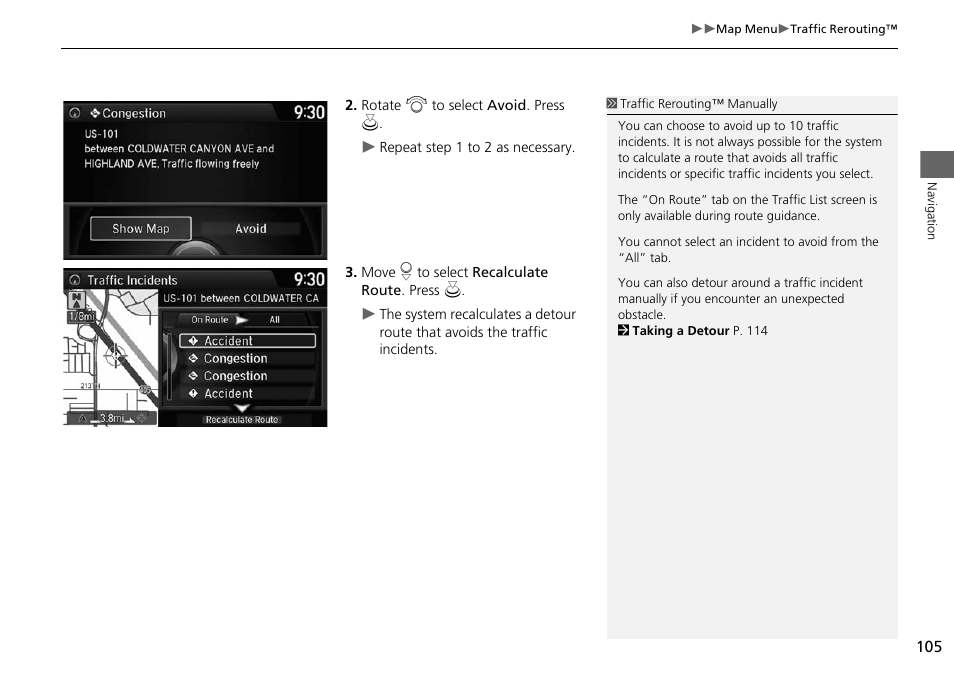 HONDA 2015 Accord Hybrid - Navigation Manual User Manual | Page 106 / 152