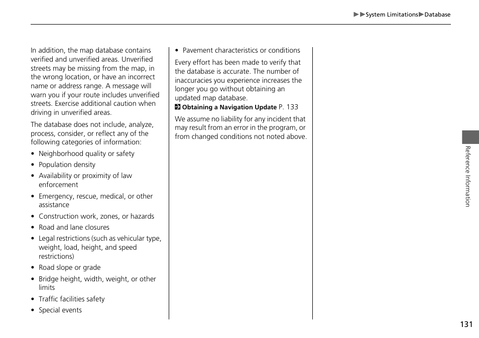 HONDA 2015 Accord Hybrid - Navigation Manual User Manual | Page 132 / 152